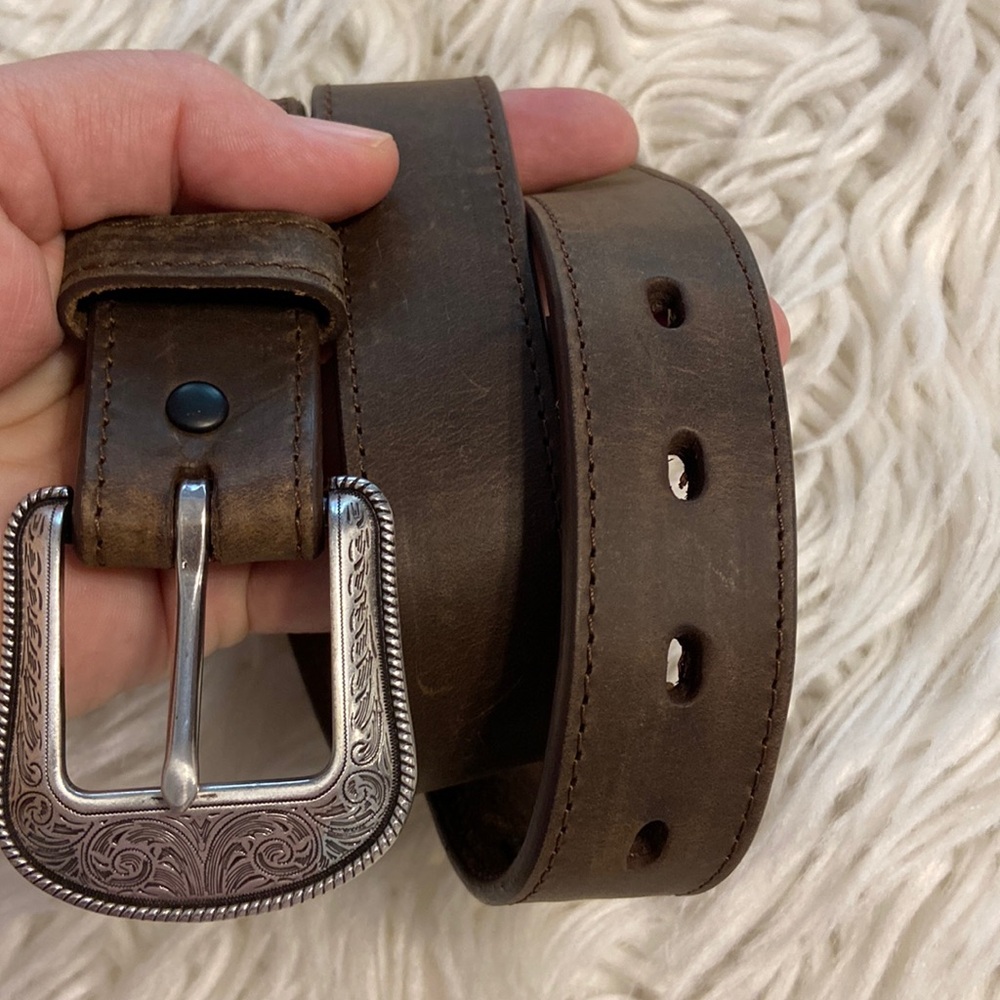 3D Man Belt size 26 D1492 color brown excellent condition genuine leather